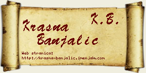 Krasna Banjalić vizit kartica